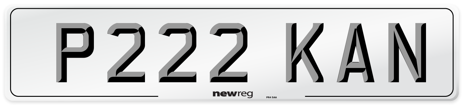 P222 KAN Number Plate from New Reg